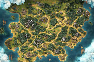 create a unique and detailed custom treasure map