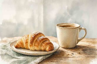 create watercolor food or drink illustration