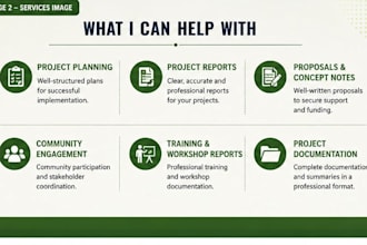 write professional ngo project proposals, reports and documentation