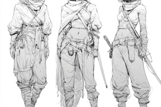 drawing a custom character sketch or oc illustration