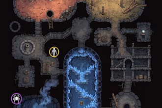 do an amazing fantasy, rpg, dnd or dungeon battle map