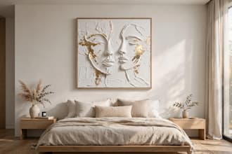do 3d textured canvas painting impasto wall art design