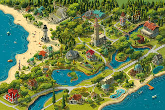 illustrate a custom vector map