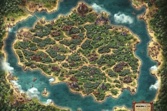 draw pirate map, treasure and vintage map that you will love