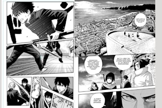 draw anime manga comic book illustration and webtoon cover art or manga artist