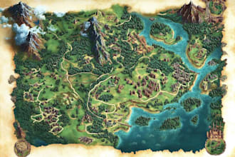 make vintage treasure hunt and fantasy maps for dnd games
