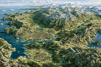 draw fantasy map or ship illustration with cool details