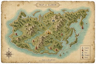 draw unique fantasy maps with detailed landscapes and locations