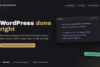 build a professional wordpress website or woocommerce shop