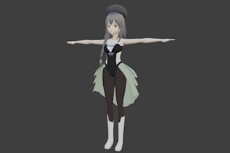 make a custom 3d furry avatar for vrchat and virtual worlds