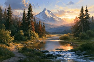 landscape oil painting art
