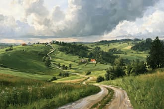 landscape oil painting art