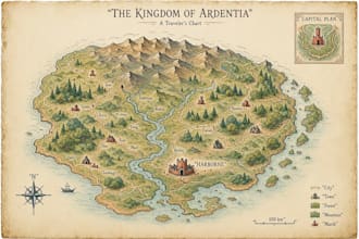 create a custom fantasy map for dnd, novels, and games