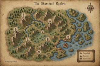 create epic fantasy maps with detailed landscapes and regions