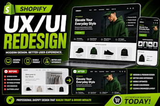 redesign your shopify store with modern UX UI