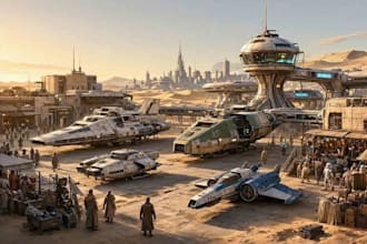 create star wars and sci fi illustration