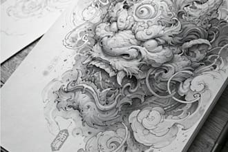create custom tattoo designs inspired by japanese culture and mythology