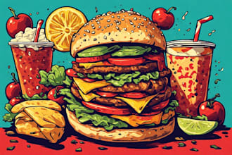 food pop art of your food pop art