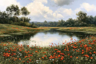 digital landscape oil painting
