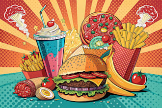 food pop art of your food pop art