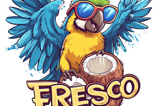 do unique cartoon mascot caricature logo design business