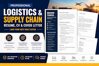 write logistics and supply chain resume, CV and cover letter
