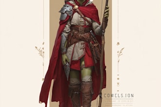 create sci fi, fantasy, horror and fiction character design