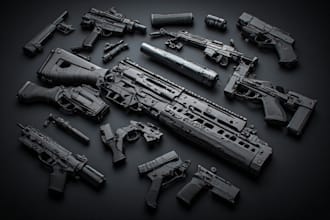 create any high quality weapon and guns 3d assets