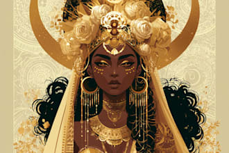 create african american goddess illustration