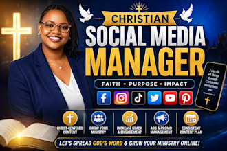 be your christian social media manager for church ministry and faith brand