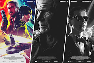 design professional cinematic movie posters and film artwork