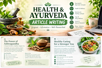 write engaging health and ayurveda articles