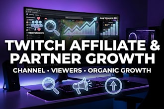 promote your twitch channel for affiliate, partner and organic growth