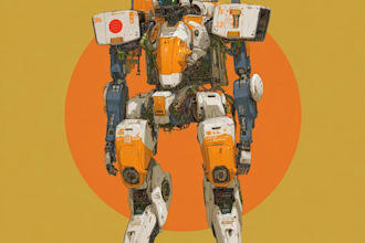draw fast highly detailed sci fi robot and mecha sketches