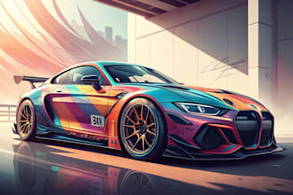 draw amazing vector car illustration or any vehicle