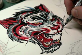 create a custom traditional tattoo design