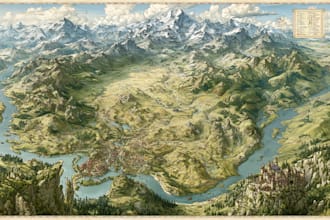 draw map illustration map design fantasy map illustration