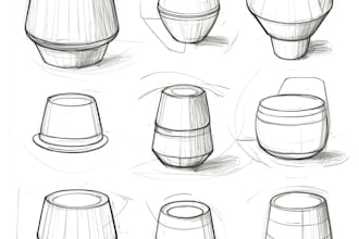 make industrial design lamp sketches modeling design