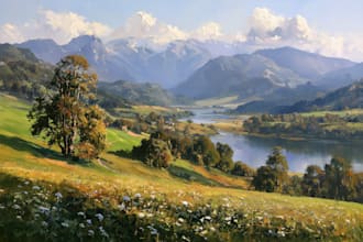 design custom oil painting landscape and nature art