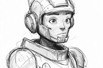 draw or design mechs robots concepts