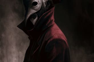 draw gothic dark horror metal illustration
