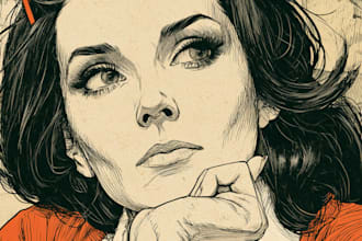 striking retro illustration with vintage comic style