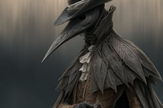 create realistic dark art horror illustrations