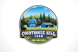 design a beautiful agriculture, farm and organic logo