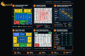 design a factory and warehouse layout with lean optimisation
