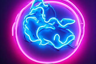 design  neon sign neon logo with acrylic effect