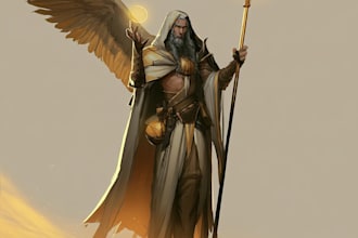 create dnd character art and concept art fantasy for you