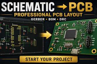 convert your schematic, pcb layouts, to professional pcb layout and gerber files