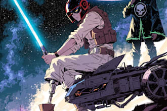 create draw a star wars custom illustration or fan art