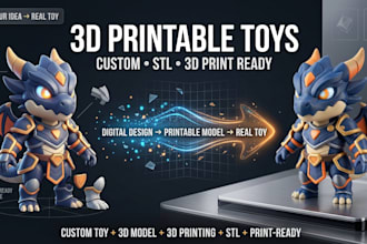 design 3d toy model, 3d printable toy, plush toy, 3d articulated toy model, stl